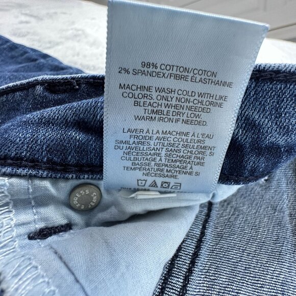 Express Original Girlfriend Shorts Womens Size 6 High Rise Distressed Blue - Picture 5 of 10